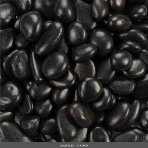 Black Polished Pebbles .25-.50 in