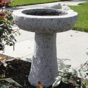 granite bird bath