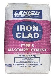 Iron Clad Type S Masonry Cement, 75LB
