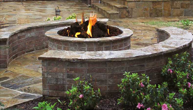 Stone Age Short Round Outdoor Fire Pit Kit Old Station Landscape