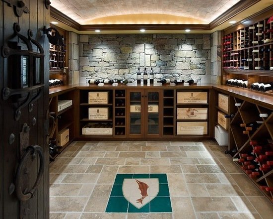 wine cellar natural stone veneer at Old Station Supply in Norton Massachusetts