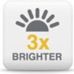 Up to 3 times brighter than indoor TVs
