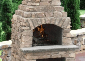 Stone Age Veranda Fireplace