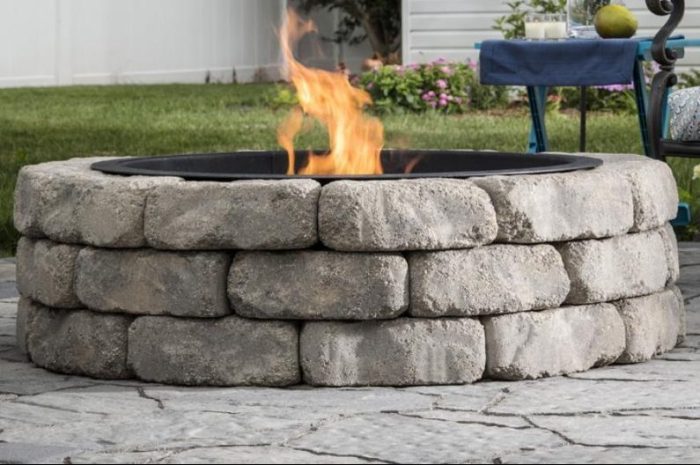 Flagstone Fire Pit Kit - Old Station Landscape & Masonry Supply Norton Ma