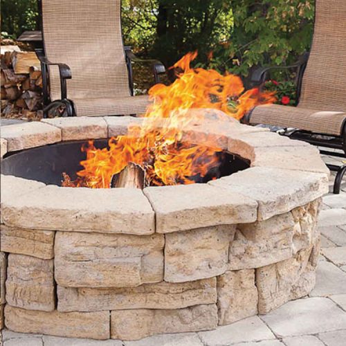 Belvedere Fire Pit - Old Station Landscape & Masonry Supply Norton MA