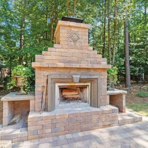 Nicolock Fireplace with Verona Wall