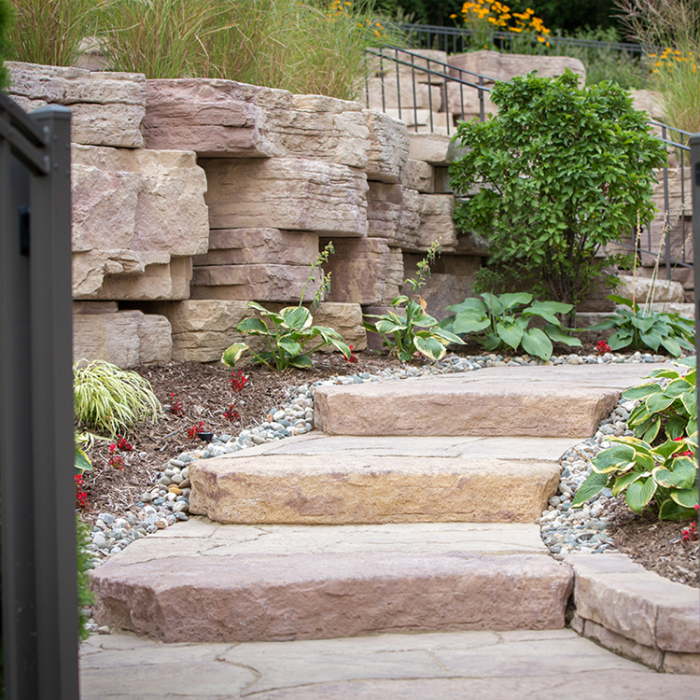 Outcropping Wall - Old Station Landscape & Masonry Supply Norton MA