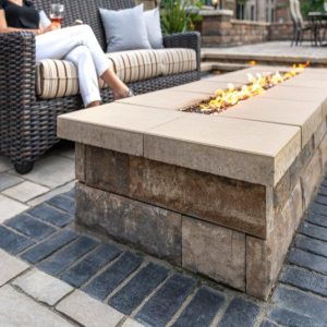 Unilock Universal Coping fire table