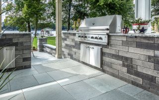 Lineo Dimensional Stone Outdoor Kitchen Limesotne
