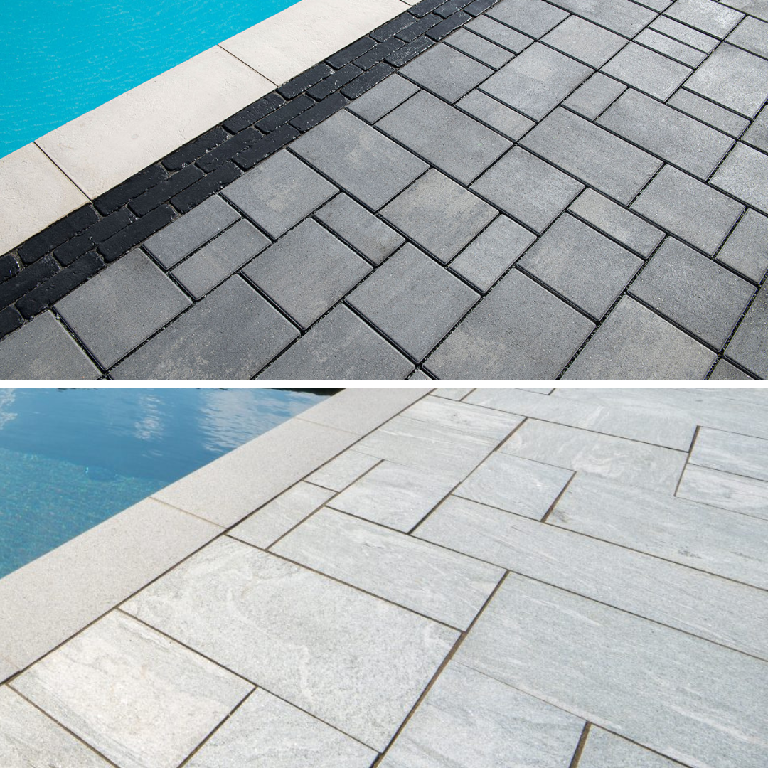 concrete treo pavers vs granite natural stone