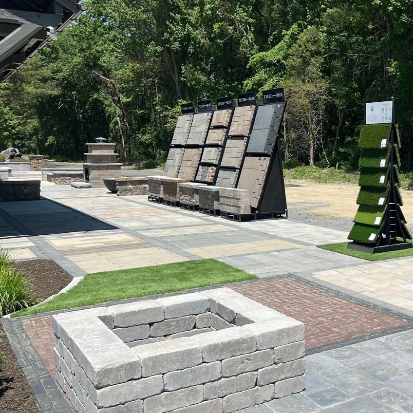 Old Station landscape and hardscape supply new outdoor display near the norton rail trail
