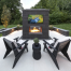 U-Cara Modular Fireplace System outdoor patio living area