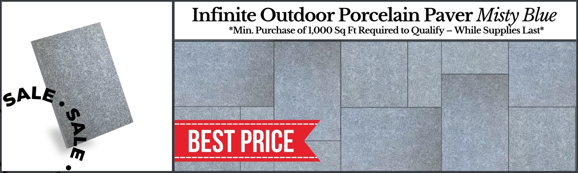 Infinite Outdoor Porcelain Paver Misty Blue Web FP Banner