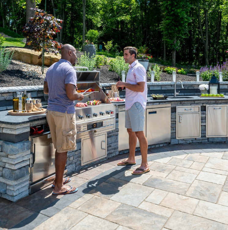 family homeowners people outdoor living