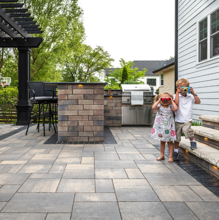 family homeowners people outdoor living