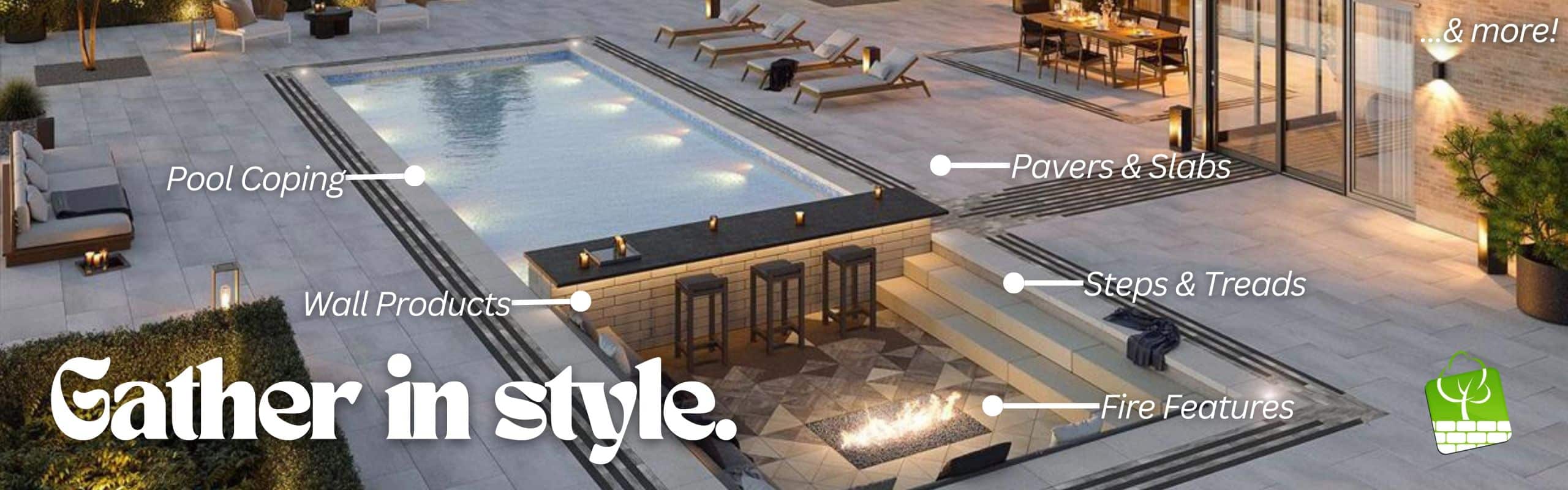 gather in style with our outdoor products in this pool