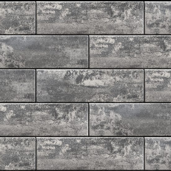 Unilock U-Cara Multi-Face Wall System Smooth Granite Fusion / Steel Mountain