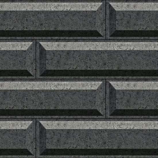 Unilock U-Cara Multi-Face Wall System Subway Dark Charcoal