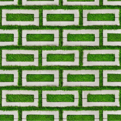 Techo-Bloc Aquastorm Paver Grey with Grass