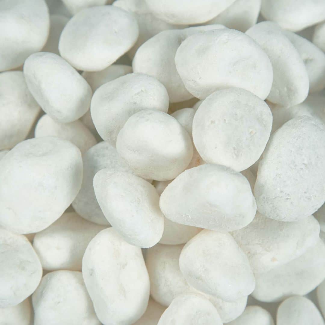 Himalaya White Pebbles Size Medium 0.75 - 1.25 in 40LB Bag