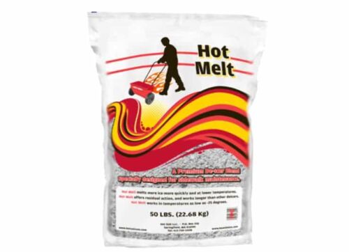 Hot Melt 50 melts ice fast with a powerful magnesium blend. Works in extreme cold, easy to spread, and has long-lasting coverage. Pickup or delivery from Norton, MA.