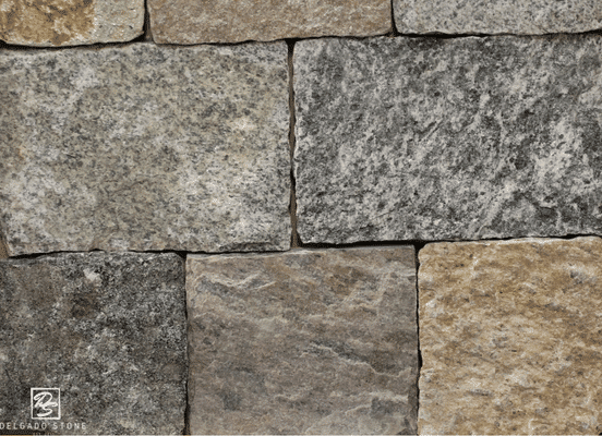 Connecticut Blend square and rectangular stone veneer texture close-up