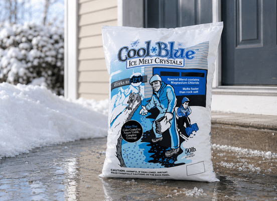 Cool Blue Ice Melt Crystals Application