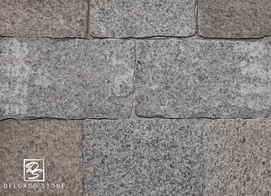 Close-up photo of Dusty Rose Square and Rectangle Natural Thin Stone Veneer texture.