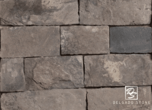 Fieldstone Dark Strip Natural Thin Stone Veneer swatch.