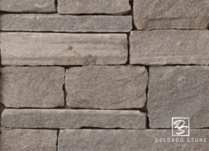 Close-up photo of Harbor Mist Ashlar Natural Thin Stone Veneer texture.