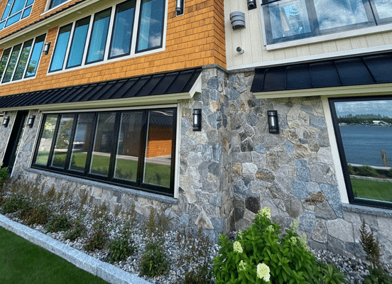 Montauk Blend natural stone veneer residential exterior facade