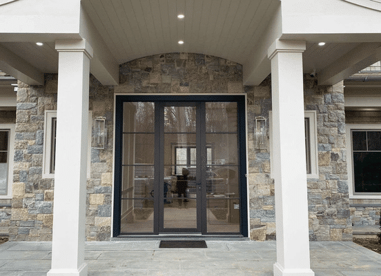 Montauk Blend natural stone veneer front entrance application