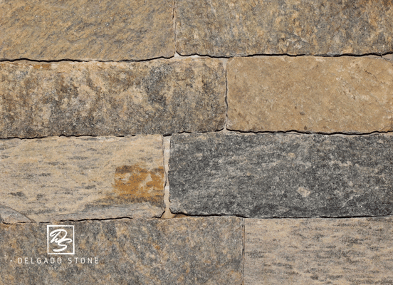 Montauk Blend natural stone veneer strip pattern swatch