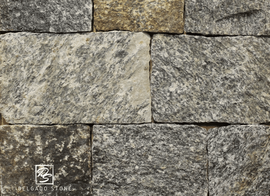 Photo of New York Blend Square and Rectangle Natural Thin Stone Veneer swatch.