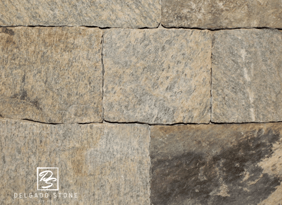 Photo of Nutmeg Ridge Square and Rectangle Natural Thin Stone Veneer swatch.
