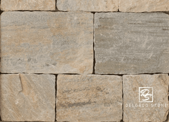 Sterling Tan square and rectangle stone veneer texture swatch