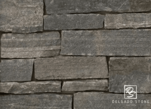 Black Ash Ashlar Natural Thinstone Veneer Swatch.