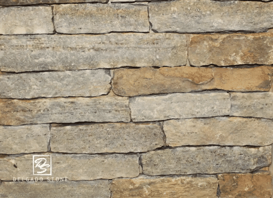 Colonial Tan Ledge Natural Thinstone Veneer Swatch.