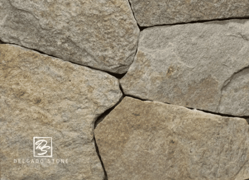 Colonial Tan Mosaic Natural Thinstone Veneer Swatch.