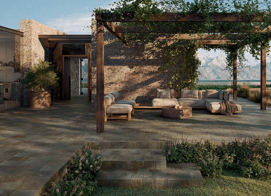Kronos USA Block Collection Full Color Patio Application